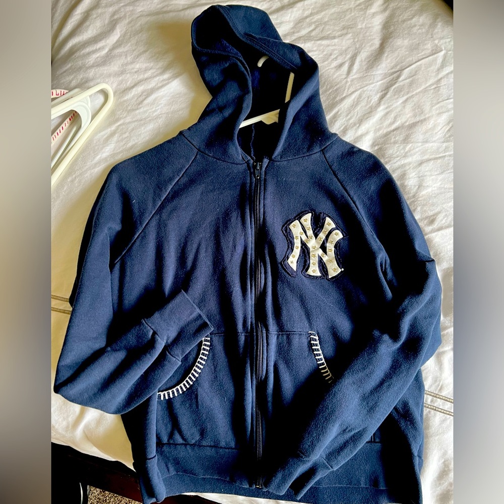 Ladies New York Yankees studded hoodie like new